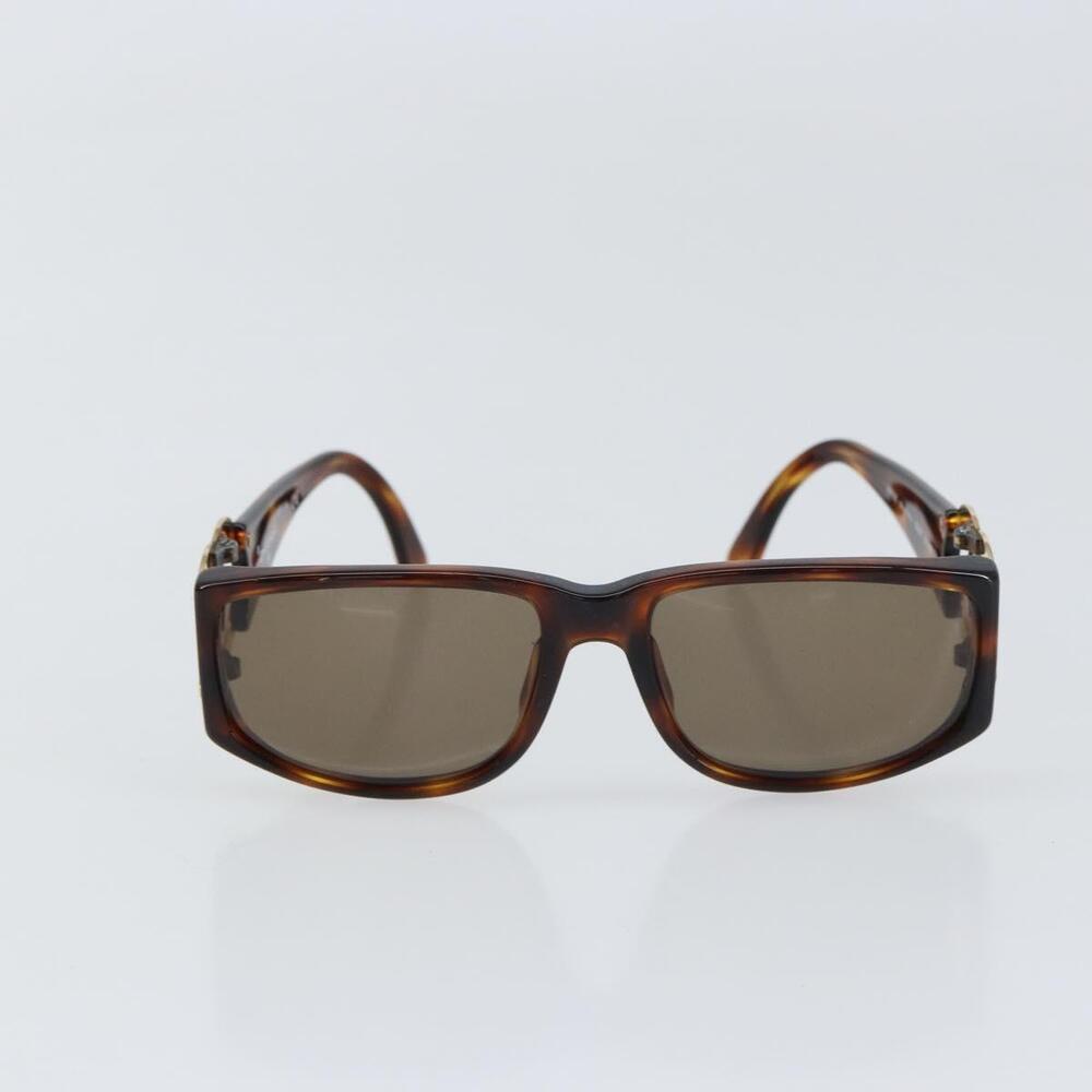 CHANEL COCO Mark Sunglasses plastic Brown CC Auth yk20054 - Picture 2 of 12